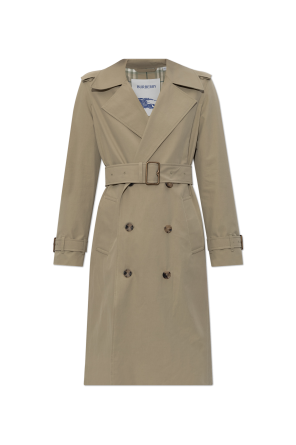 00’s Belted long coat Saint Laurent Belted Trench Coat in Taupe Plaza | FWRD
